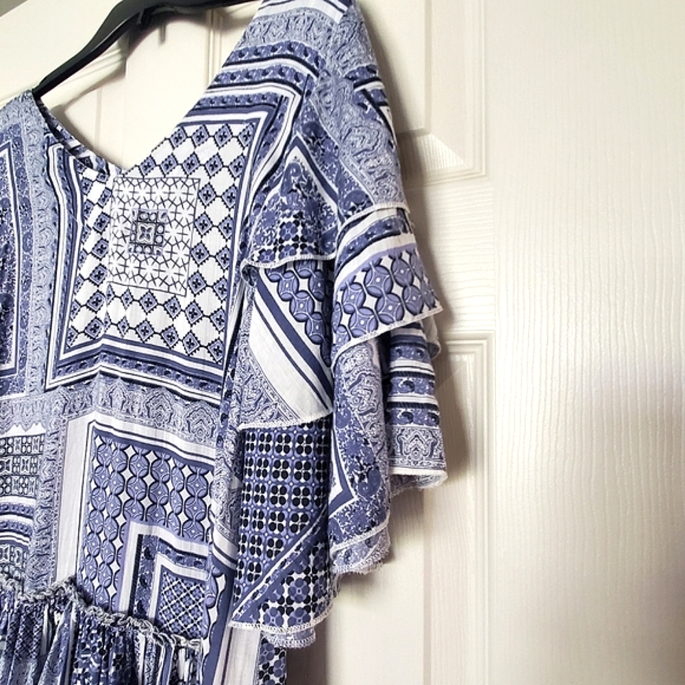 Neiman Marcus Pure Nordic Bistro Cuba-Print Top - Picture 6 of 9